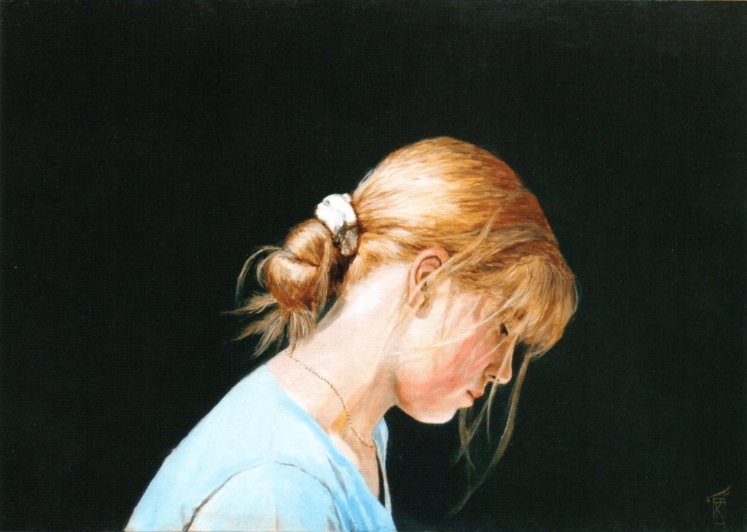 浦和の洋画家 小松崎徹郎 油彩画 - サラ・スマイル -